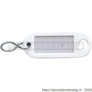 Dulimex DX 1000WI sleutellabel met ophangoog en S-haak kunststof wit zak 100 stuks - A30202055 - afbeelding 1