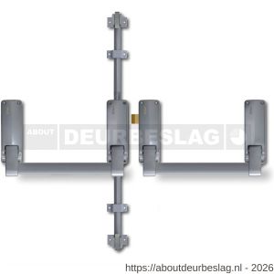 Briton PO 377 DB SE anti-paniekstang Briton 377 SE dubbele deuren 1 en 2-puntssluiting zilvergrijs - A30203744 - afbeelding 1