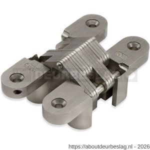 Soss MSO 208 NP onzichtbaar scharnier 16x70 mm deurdikte 22 mm zamac vernikkeld - A30201924 - afbeelding 1