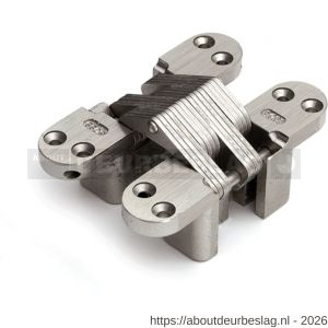 Soss MSO 218 NP onzichtbaar scharnier 28x117 mm deurdikte 40 mm zamac vernikkeld - A30201929 - afbeelding 1
