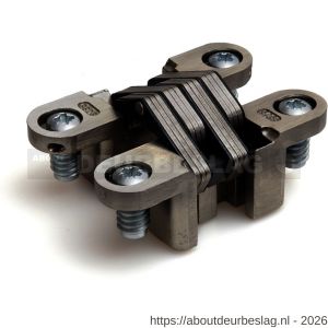 Soss MSO 204A NP onzichtbaar scharnier 13x60 mm deurdikte 19 mm verstelbaar zamac vernikkeld - A30201925 - afbeelding 1