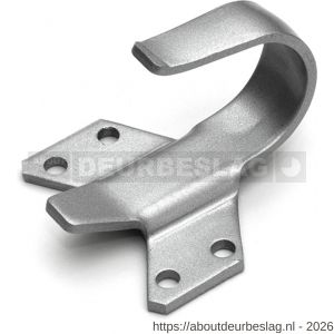 Justor DRVH 1 SE deuropvanger korte haak Justor voor terugliggende deuren 7,5-24,5 mm zilvergrijs - A30202190 - afbeelding 1