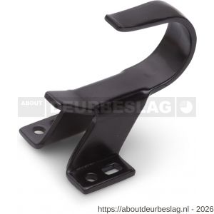 Justor DRVH 2 BE deuropvanger lange haak Justor voor gelijkliggende en opdekdeuren tot maximaal 12 mm zwart - A30204212 - afbeelding 1