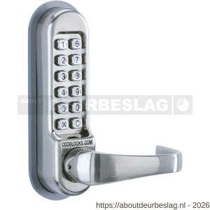 DX PO 902 KNSV mechanisch codeslot bedieningskruk free access-mogelijkheid Geschikt voor PO 296 297 305 306 en DX 5 serie Briton 372 376 377 378 1438 Briton 5 serie links en rechts doordrukbeveiliging vandalisme bestendig RVS - A30201971 - afbeelding 1