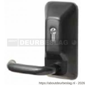 Dulimex DX PO KRS 700 GR anti paniekbeslag opbouw krukset DX 700 met 1/2 (35/10) cilinder RVS voor DX 7-serie krukset gehard staal antraciet grijs RAL 7016 - A30202350 - afbeelding 1
