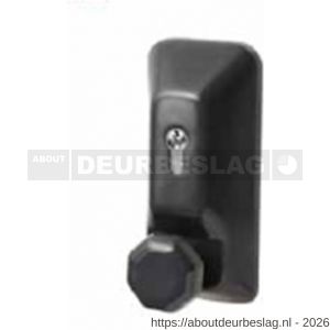 Dulimex DX PO KNS 700 GR anti paniekbeslag opbouw knopset DX 700 met 1/2 (35/10) cilinder RVS voor DX 7-serie knopset gehard staal antraciet grijs RAL 7016 - A30202349 - afbeelding 1