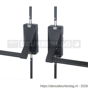Dulimex DX PO 742 DB DX anti-paniekstang DX 742 DB dubbele deuren 4 puntsssluiting inbraakwerend voor houten deuren antraciet grijs - A30202144 - afbeelding 1