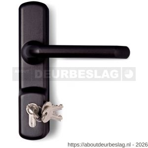 Dulimex DX PO KRS 525 RZ anti paniekbeslag opbouw-krukset DX 500 met 1/2 (35/10) cilinder voor DX 5-serie mat zwart - A30204727 - afbeelding 1