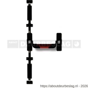 Dulimex DX PO 512 EB RZ anti-paniekstang DX 512 enkele deur 2-puntssluiting boven- en ondersluitend rood-zwart - A30202132 - afbeelding 1