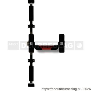 Dulimex DX PO 513 EB RZ anti-paniekstang DX 513 enkele deur 3-puntssluiting boven- en ondersluitend rood-zwart - A30202133 - afbeelding 1