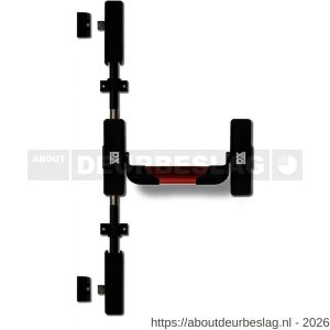 Dulimex DX PO 522 EB RZ anti-paniekstang DX 522 enkele deur 2-puntssluiting zijsluitend rood-zwart - A30202134 - afbeelding 1