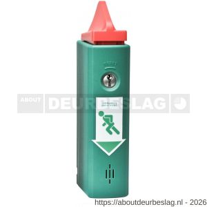 GfS DW 984 paniekopener magneet EH-Exit Control voor paniekstangen inclusief vooralarm kunststof huis profielcilinder half 2 sleutels 9 V batterij pictogrammen bevestigings materiaal EN 1125 95 dB - A30204973 - afbeelding 1