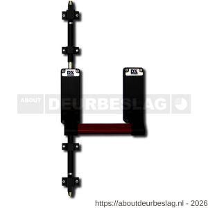 Dulimex DX PO 294 EB RZ anti-paniekstang DX 294 RZ enkele deur 2-puntssluiting rood-zwart - A30203738 - afbeelding 1