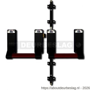 Dulimex DX PO 285 DB RZ anti-paniekstang DX 285 RZ dubbele deuren 1 en 2-puntssluiting rood-zwart - A30203739 - afbeelding 1