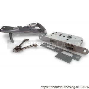 Dulimex DX DKS BB 56 AF deurkrukset kruk met BB schild dag en nachtslot klavier SL56 F1 - A30203485 - afbeelding 1