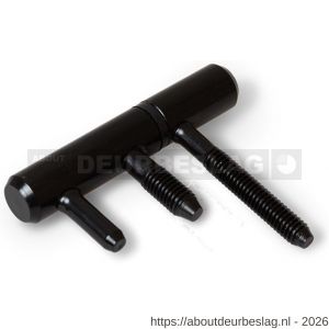 Dulimex DX HPL12705024-4 inboorpaumelle diameter 12 mm zwarte nylon ring voor metalen deuren en kozijnen staal zwart - A30204868 - afbeelding 1