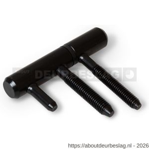 Dulimex DX HPL14755043-4 inboorpaumelle diameter 14 mm zwarte nylon ring voor houten deuren en kozijnen staal zwart - A30204181 - afbeelding 1