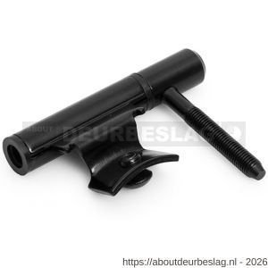 Dulimex DX HPL148050MK-4 inboorpaumelle diameter 14 mm zwarte nylon ring voor houten deuren en metalen inmetselkozijnen staal zwart - A30204182 - afbeelding 1