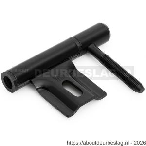 Dulimex DX HPL148150MP-4 inboorpaumelle diameter 14 mm zwarte nylon ring voor houten deuren en metalen montagekozijnen staal zwart - A30204183 - afbeelding 1