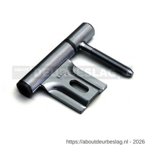 Dulimex DX HPL148150MP-6 inboorpaumelle diameter 14 mm grijze nylon ring voor houten deuren en metalen montagekozijnen staal satijn verchroomd - A30201665 - afbeelding 1