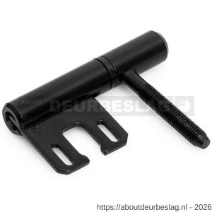 Dulimex DX HPL148250HK-4 inboorpaumelle diameter 14 mm zwarte nylon ring voor houten deuren en metalen kozijnen staal zwart - A30204184 - afbeelding 1