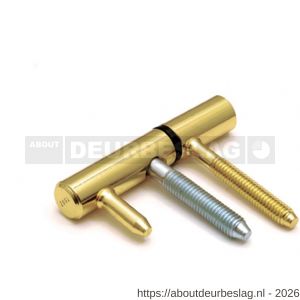 Dulimex DX HPL14755043-1 inboorpaumelle diameter 14 mm zwarte nylon ring voor houten deuren en kozijnen staal vermessingd - A30201662 - afbeelding 1