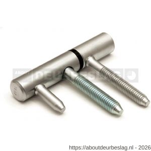 Dulimex DX HPL14755043-6 inboorpaumelle diameter 14 mm zwarte nylon ring voor houten deuren en kozijnen staal satijn verchroomd - A30201684 - afbeelding 1