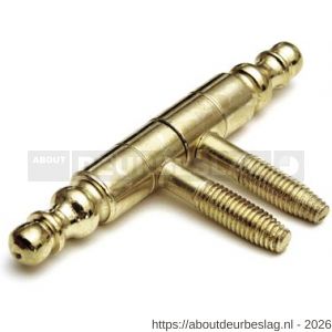 Dulimex DX HPLM B09065PB meubel inboorpaumelle 9x65 mm vaaskop staal vermessingd - A30201677 - afbeelding 1