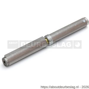 Justor HPL SS VCR 1 aanlaspaumelle vlakke top vaste stift met veer en kogellager ring 180x18 mm deuren tot 60 kg RVS - A30204723 - afbeelding 1