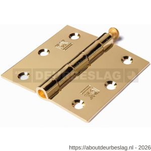 Dulimex DX H161-76762001 scharnier rechte hoeken 76x76 mm losse vermessingde pen staal vermessingd - A30201723 - afbeelding 1