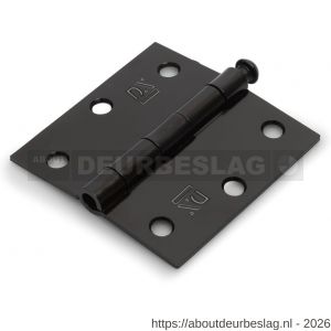 Dulimex DX H161-76762004 scharnier rechte hoeken 76x76 mm losse pen staal zwart - A30204782 - afbeelding 1