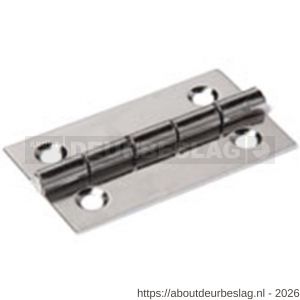 Dulimex DX H361-30202103 smalscharnier rechte hoeken 30x20 mm vaste pen RVS - A30201700 - afbeelding 1