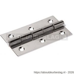 Dulimex DX H361-35222103 smalscharnier rechte hoeken 35x22 mm vaste pen RVS - A30201701 - afbeelding 1