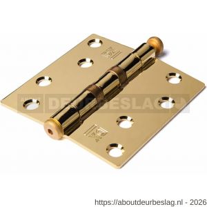 Dulimex DX H162-89892101 kogellagerscharnier rechte hoeken 89x89 mm vermessingde pen staal vermessingd - A30201755 - afbeelding 1