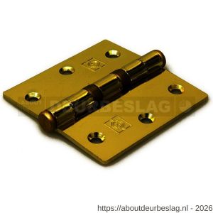 Dulimex DX H162-76762101 kogellagerscharnier rechte hoeken 76x76 mm vermessingde pen staal vermessingd - A30201754 - afbeelding 1