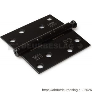 Dulimex DX H362-89893104 kogellagerscharnier rechte hoeken 89x89 mm RVS pen RVS geborsteld zwart - A30204197 - afbeelding 1