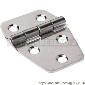 Dulimex DX H366-40552103 klepscharnier 40x55 mm vaste pen RVS - A30202836 - afbeelding 1