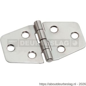 Dulimex DX H366-40702103 klepscharnier 40x70 mm vaste pen RVS - A30202837 - afbeelding 1