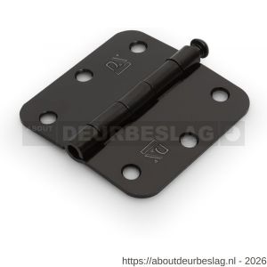Dulimex DX H167-76762004 scharnier ronde hoeken 76x76 mm losse pen staal zwart - A30204784 - afbeelding 1