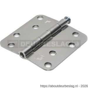 Dulimex DX H167-89892005 scharnier ronde hoeken 89x89 mm losse verzinkte pen staal verzinkt - A30201726 - afbeelding 1