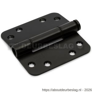Dulimex DX H165E89895104 nylon glijlagerscharnier 3 mm doorgezette knoop ronde hoeken 89x89 mm verzinkte pen staal zwart - A30204671 - afbeelding 1
