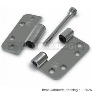 Dulimex DX H165C89895105 nylon glijlagerscharnier 3 mm doorgezette knoop ronde hoeken 89x89 mm verzinkte pen staal verzinkt los gestort - A30204186 - afbeelding 1