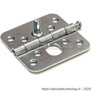 Dulimex DX H167-76762015 scharnier ronde hoeken 76x76 mm losse verzinkte pen staal verzinkt SKG** - A30201741 - afbeelding 1