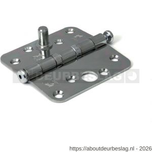 Dulimex DX H167-89892125 kogellagerscharnier ronde hoeken 89x89 mm verzinkte pen staal verzinkt SKG*** - A30201774 - afbeelding 1