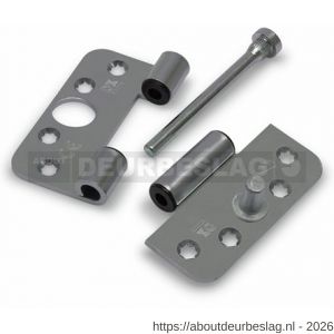 Dulimex DX H165C80895125 nylon glijlagerscharnier 3 mm doorgezette knoop ronde hoeken 80x89 mm verzinkte pen staal verzinkt SKG*** - A30204192 - afbeelding 1