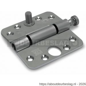Dulimex DX H165D80895125 nylon glijlagerscharnier 3 mm dubbel doorgezette knoop ronde hoeken 80x89 mm verzinkte pen staal verzinkt SKG*** - A30204189 - afbeelding 1