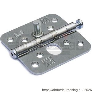 Dulimex DX H167-76762125 kogellagerscharnier ronde hoeken 76x76 mm verzinkte pen staal verzinkt SKG** - A30201765 - afbeelding 1