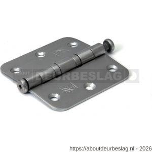 Dulimex DX H367-76763103 kogellagerscharnier ronde hoeken 76x76 mm RVS pen RVS geborsteld - A30204040 - afbeelding 1