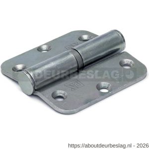 Dulimex DX H168-76760115 kogelstiftpaumelle rechte hoeken 76x76 mm links staal verzinkt - A30201877 - afbeelding 1