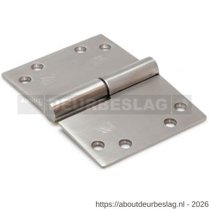 Dulimex DX H378125892313 kogelstiftpaumelle rechte hoeken 125x89 mm links RVS geborsteld SKG *** - A30203609 - afbeelding 1